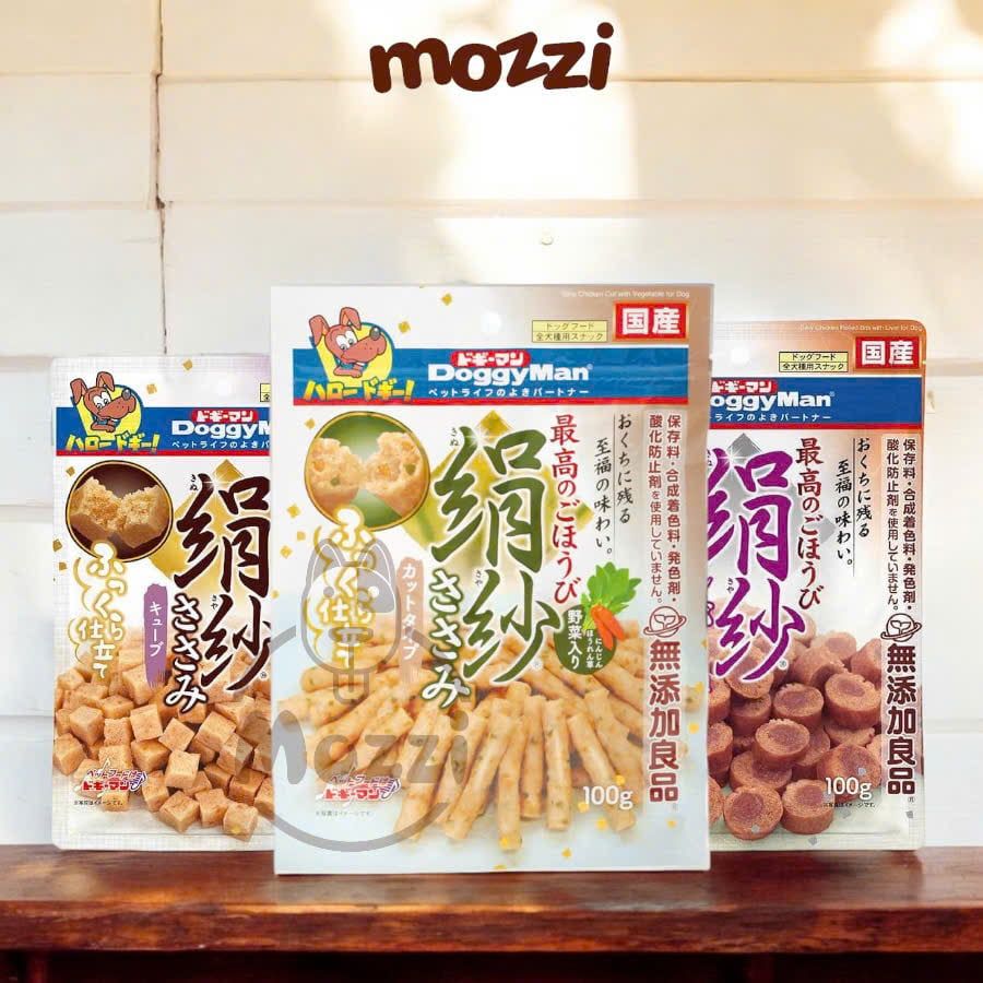 Snack cho chó Viên mềm DoggyMan SAYA vị Gà Bò Gan Rau củ gói 100g