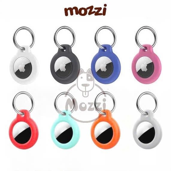 Vỏ bọc bảo vệ Airtag gắn vòng cổ chó mèo móc khoá treo túi xách silicon cao cấp