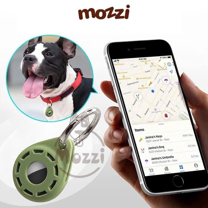 Vỏ bọc bảo vệ Airtag gắn vòng cổ chó mèo móc khoá treo túi xách silicon cao cấp