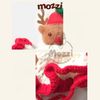 Nón vành len hở tai Noel cho chó mèo 2-7kg
