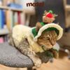 Nón vành len hở tai Noel cho chó mèo 2-7kg