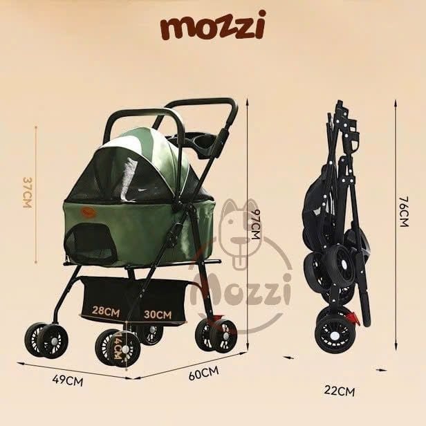 Xe đẩy chó mèo đi dạo Hoopet có thể gấp gọn