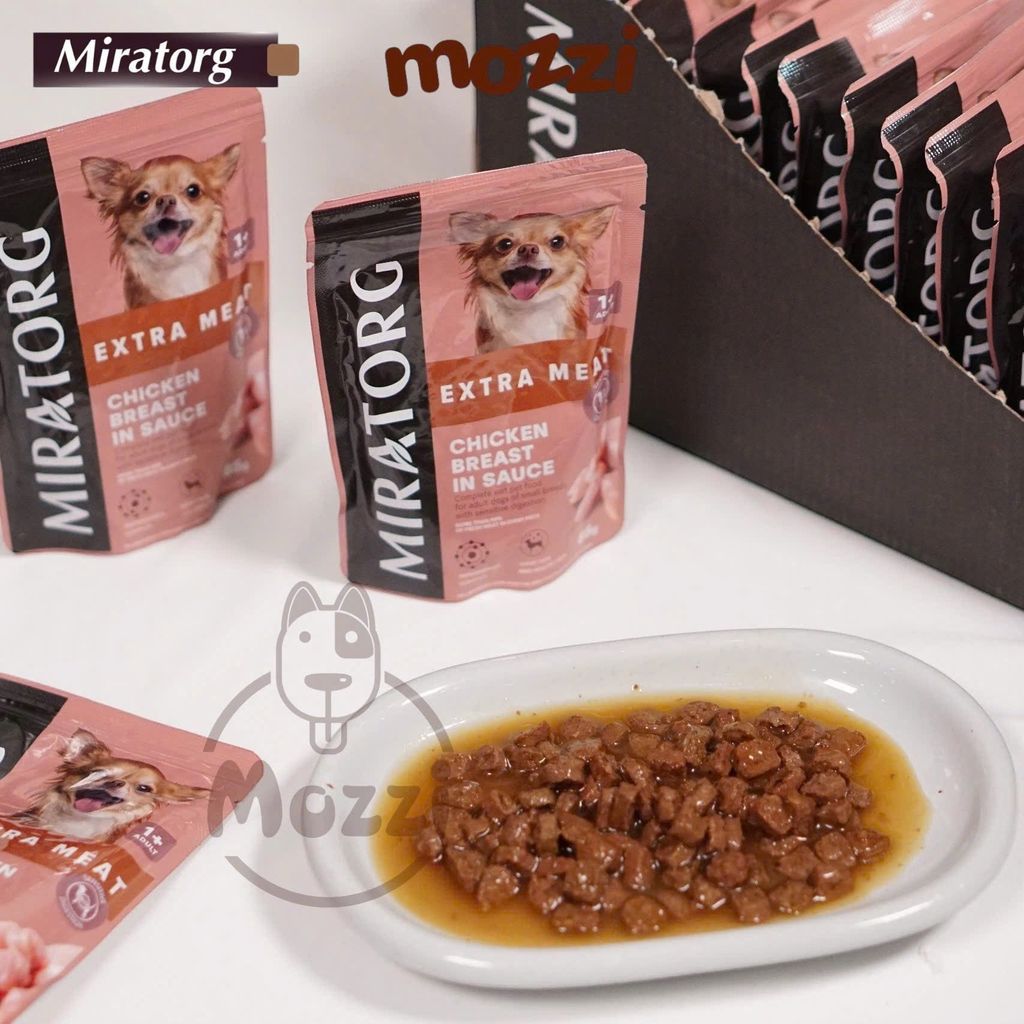 Pate cho chó xốt thịt Miratorg gói 85g