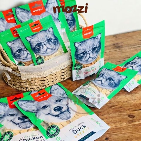  Snack cho chó mèo Wanpy Thịt sấy lạnh thăng hoa 