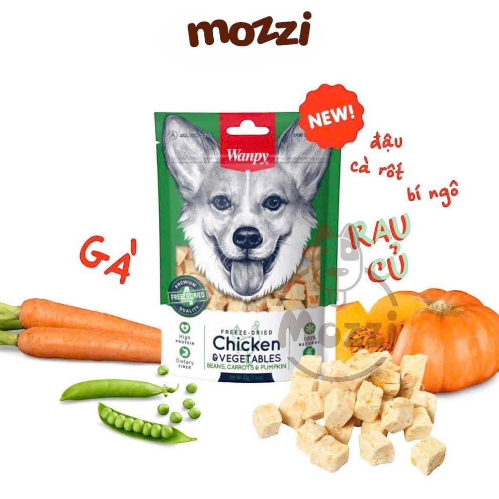 Snack cho chó mèo Wanpy Thịt sấy lạnh thăng hoa