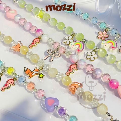  Vòng cổ Hạt đá gắn Charm hình Ngẫu nhiên cho chó mèo 