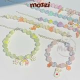  Vòng cổ Hạt đá gắn Charm hình Ngẫu nhiên cho chó mèo 