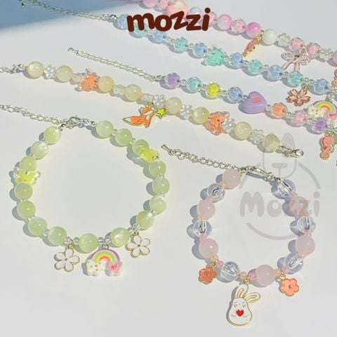  Vòng cổ Hạt đá gắn Charm hình Ngẫu nhiên cho chó mèo 