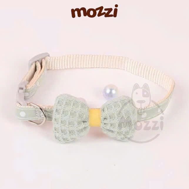 Vòng cổ cho chó mèo Nơ cotton pastel DoHa 3-7kg