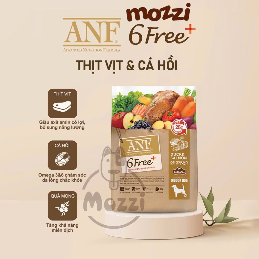 Thức ăn hạt hữu cơ ANF Dog 6Free+ cho chó [400g - 1.6kg - 5.6kg]