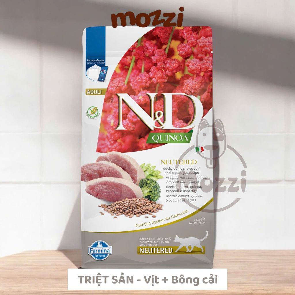[1.5kg - 5kg] Thức ăn hạt N&D Farmina Neutered cho mèo triệt sản