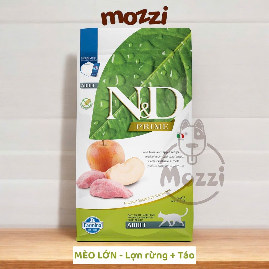 [1.5kg - 5kg] Thức ăn hạt N&D Farmina Adult cho mèo trưởng thành
