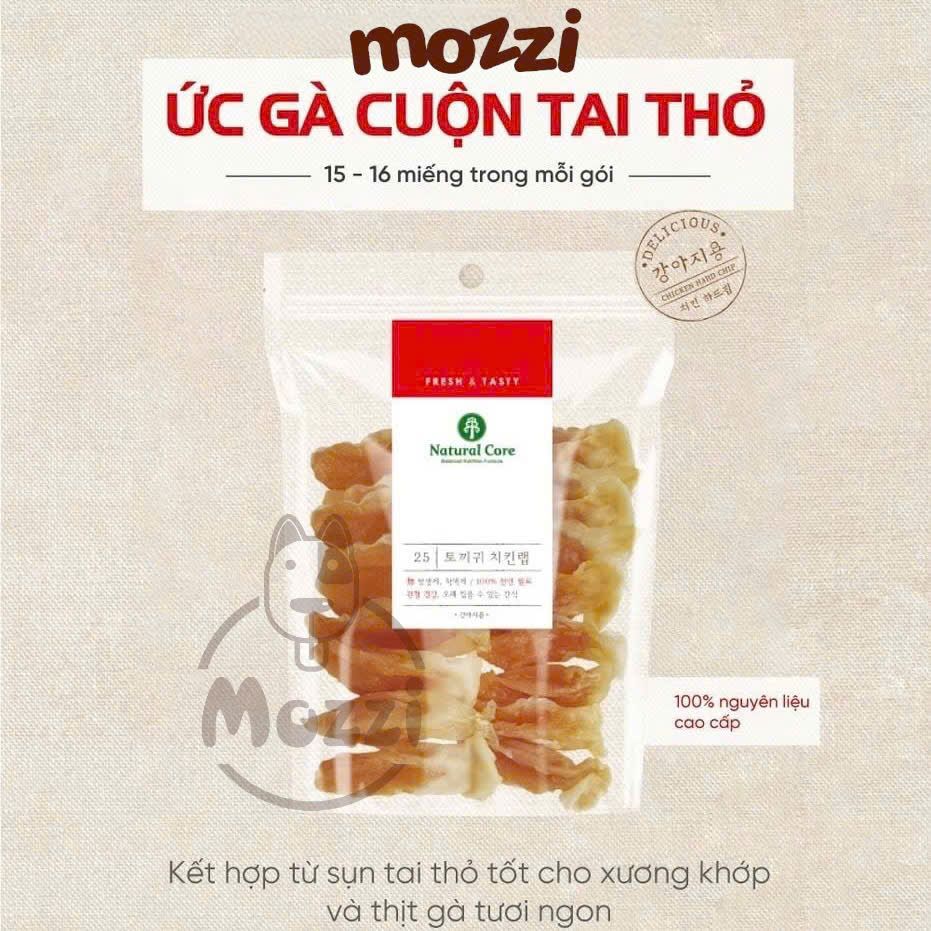 Snack cho chó Natural Core Thịt cuộn sụn tai thỏ