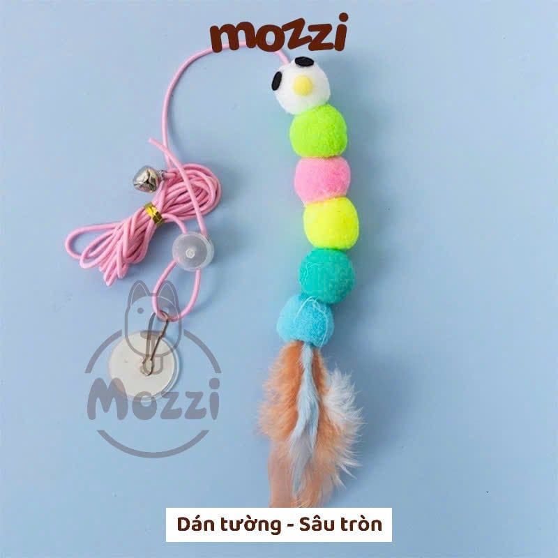 Đồ chơi Cần câu mèo dán tường cho mèo tự chơi