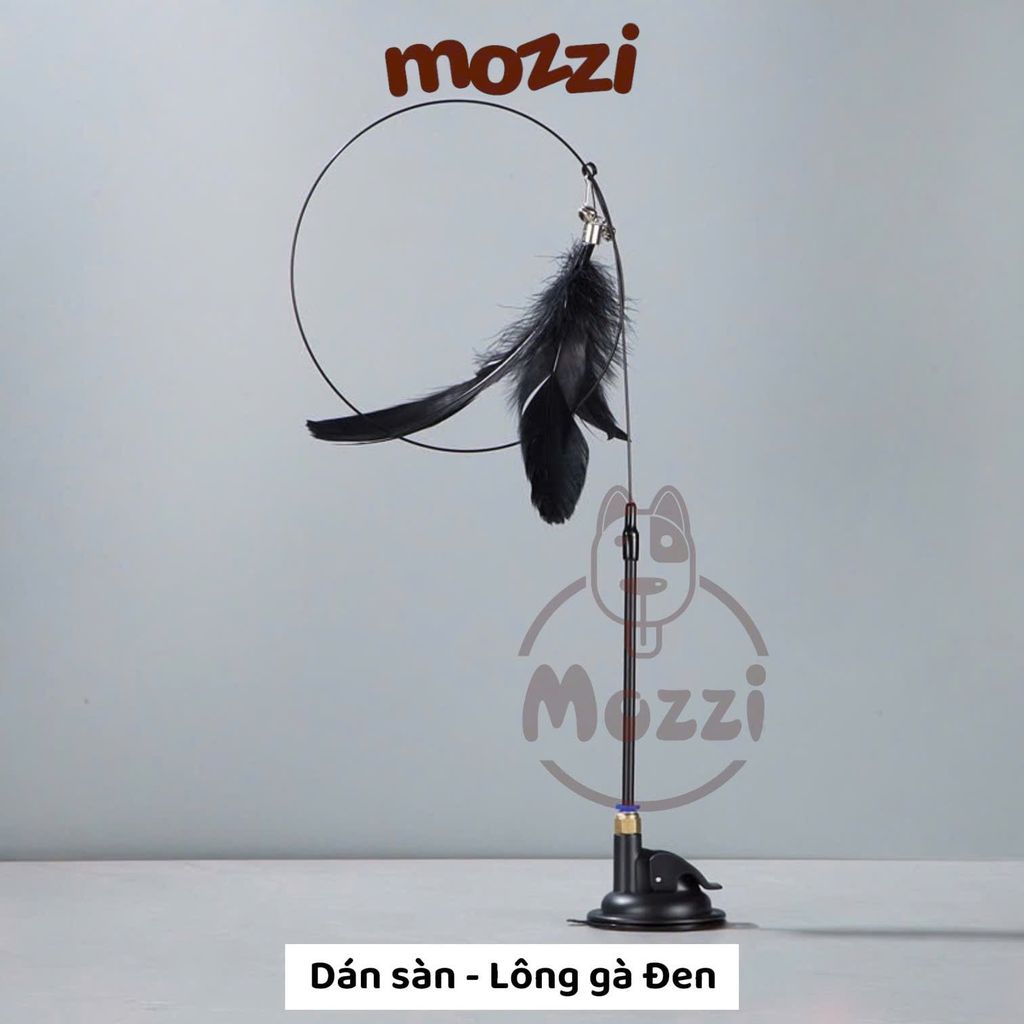 Đồ chơi Cần câu mèo hút dán sàn cho mèo tự chơi