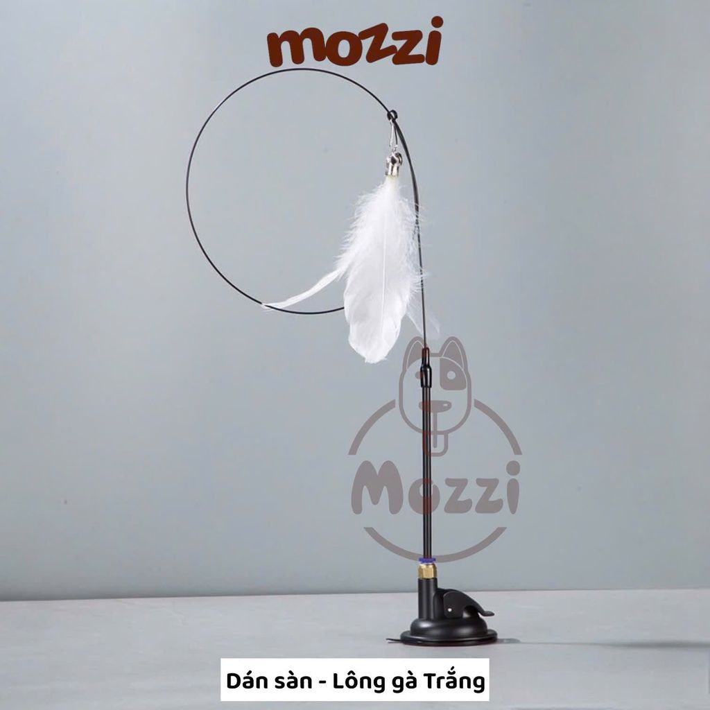 Đồ chơi Cần câu mèo hút dán sàn cho mèo tự chơi