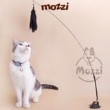  Đồ chơi Cần câu mèo hút dán sàn cho mèo tự chơi 