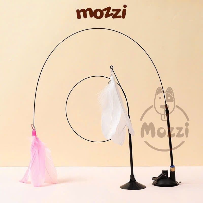 Đồ chơi Cần câu mèo hút dán sàn cho mèo tự chơi