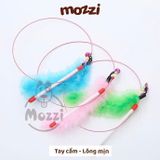  Đồ chơi Cần câu mèo lông gà cầm tay 