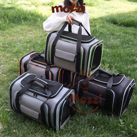  Balo Túi đựng chó mèo viền màu có khoang mở 