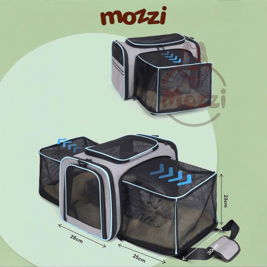 Balo Túi đựng chó mèo viền màu có khoang mở