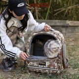  Balo Túi đựng chó mèo Moorpet họa tiết rằn ri - Ba lô 