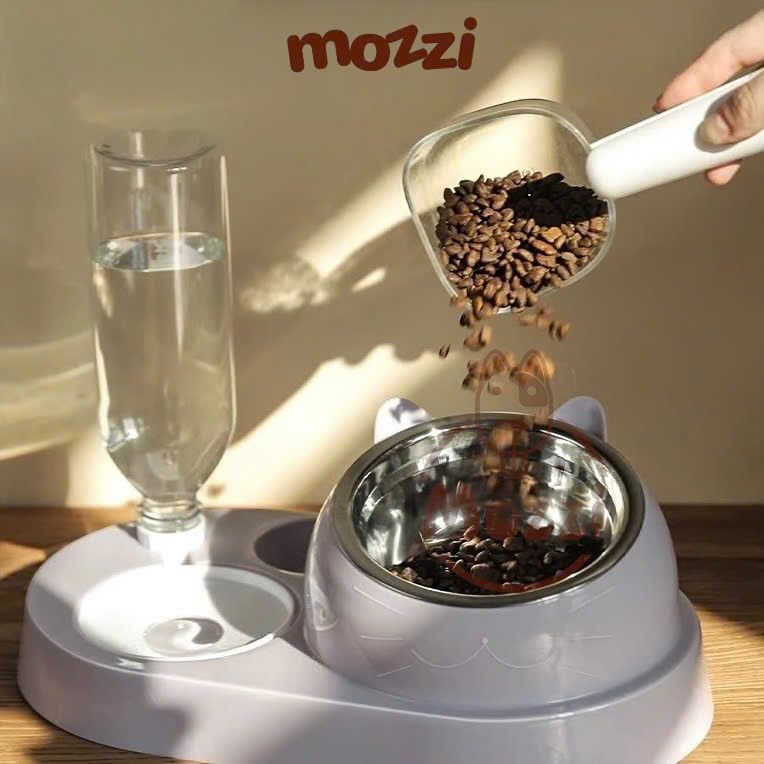 Thìa muổng trong suốt xúc thức ăn hạt gắn kẹp miệng túi