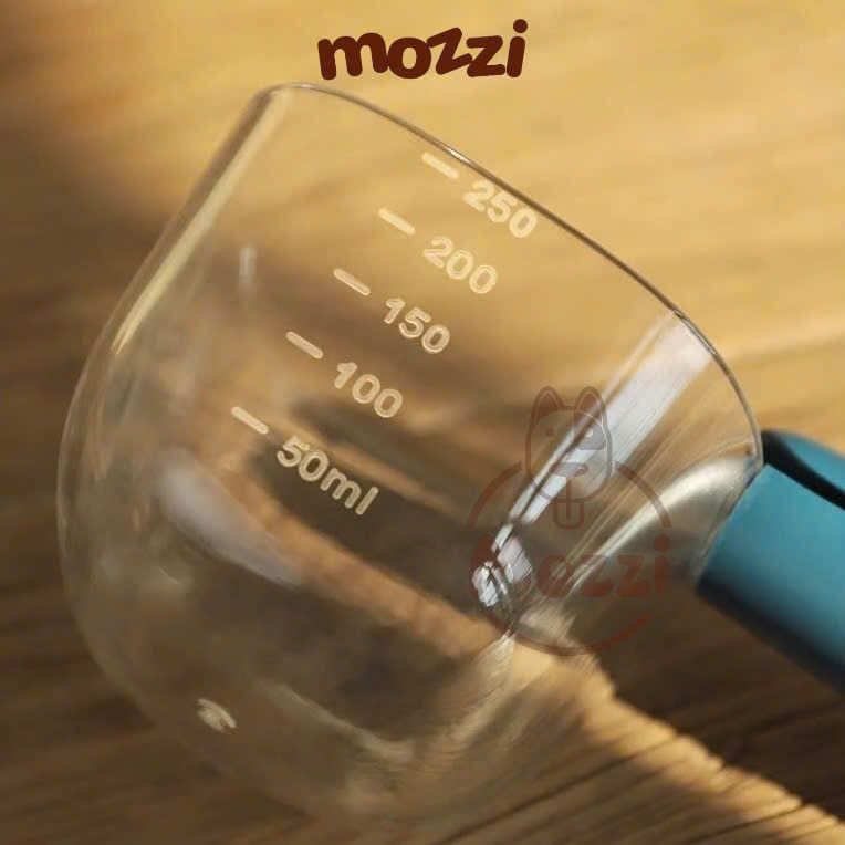 Thìa muổng trong suốt xúc thức ăn hạt gắn kẹp miệng túi