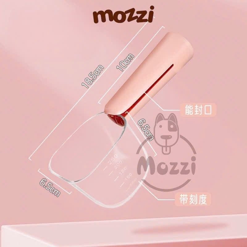 Thìa muổng trong suốt xúc thức ăn hạt gắn kẹp miệng túi