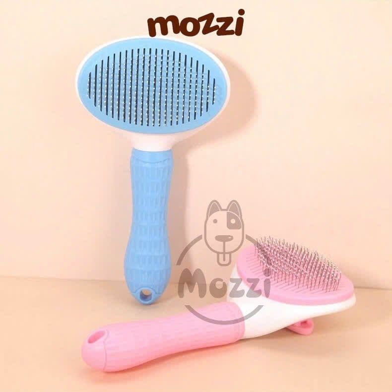 Lược chải lông chó mèo massage răng bọc cao su tự làm sạch