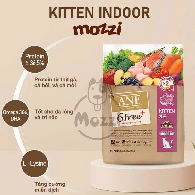Thức ăn hạt hữu cơ ANF Cat 6Free+ cho mèo [400g - 1.6kg - 5.6kg]