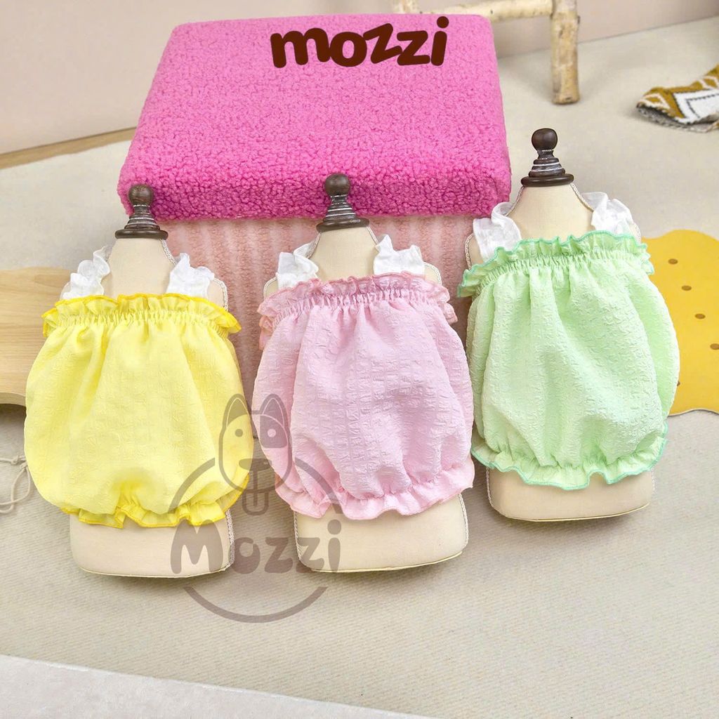 Áo hai dây dáng bí phồng chun ngực