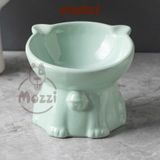  Chén sứ chống gù hình mèo màu trơn 