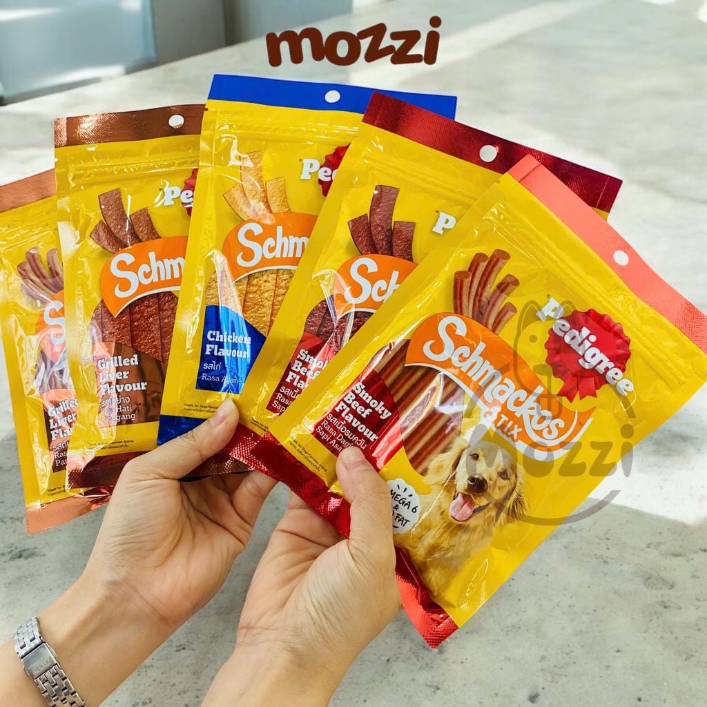Snack cho chó Thịt xông khói Meat Jerky Schmackos Pedigree