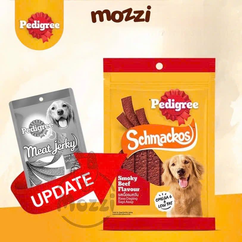 Snack cho chó Thịt xông khói Meat Jerky Schmackos Pedigree