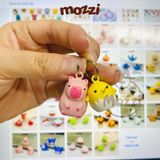  Lục lạc chuông hình thú gắn vòng cổ móc khóa 