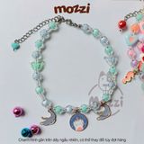  Vòng cổ Hạt đá gắn Charm hình Ngẫu nhiên cho chó mèo 