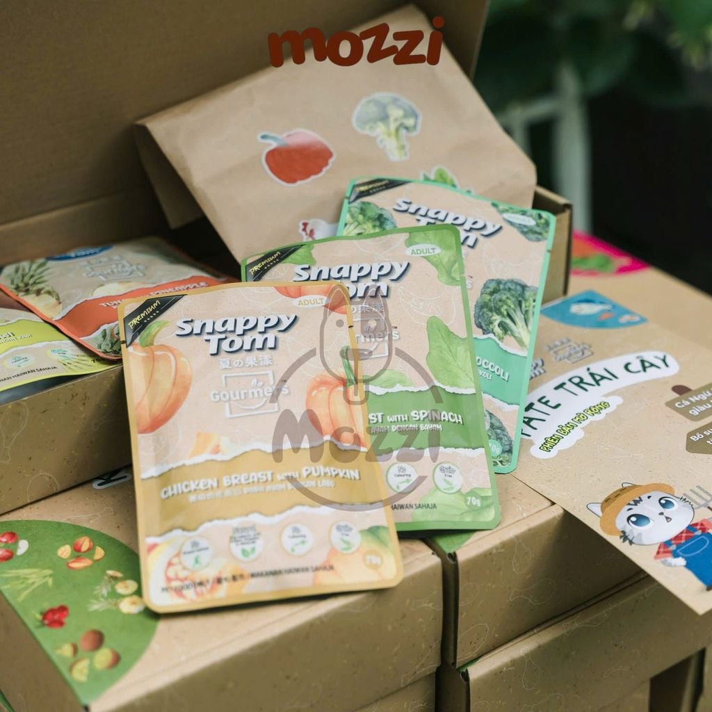 Pate cho mèo Snappy Tom trái cây Gói 70gr
