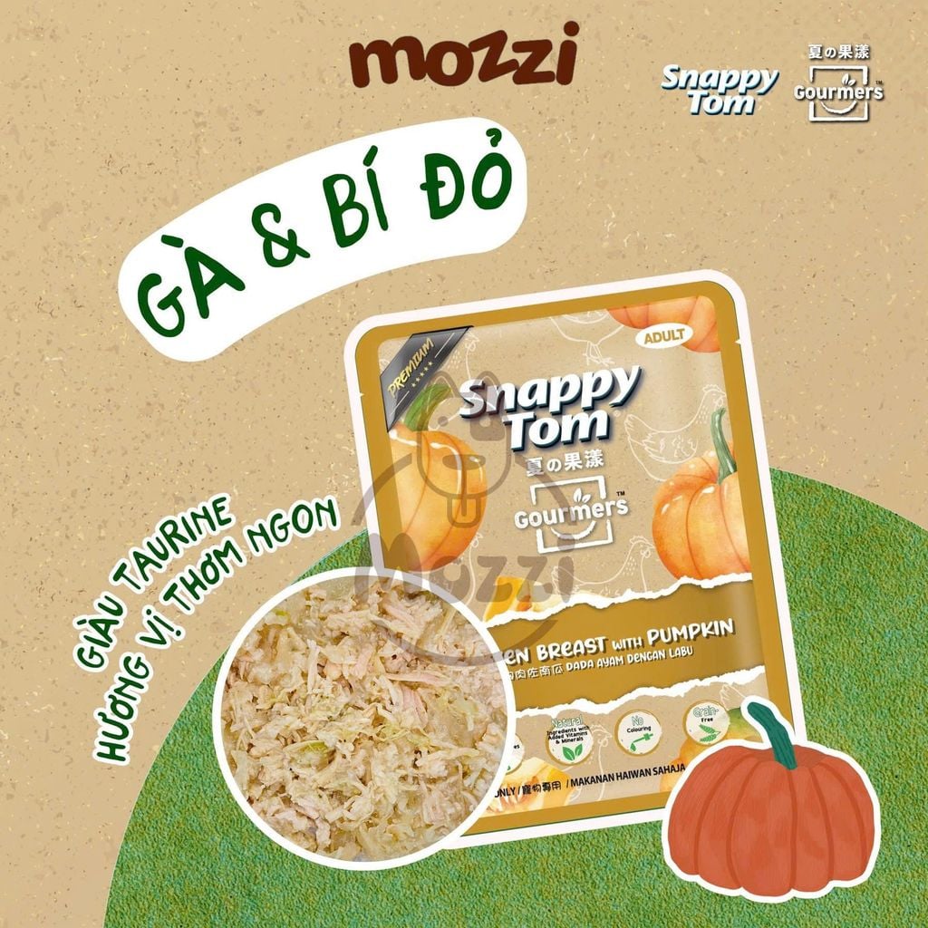 Pate cho mèo Snappy Tom trái cây Gói 70gr