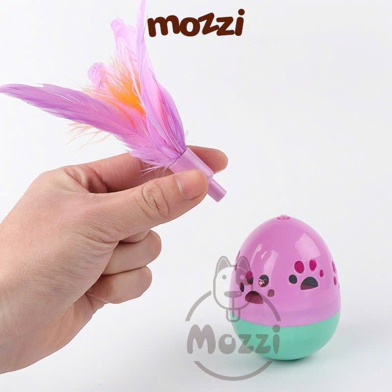 Đồ chơi Lật đật lục lạc lông gà cho mèo