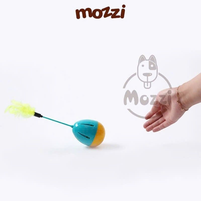 Đồ chơi Lật đật lục lạc lông gà cho mèo