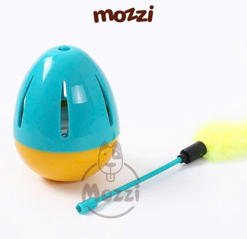 Đồ chơi Lật đật lục lạc lông gà cho mèo