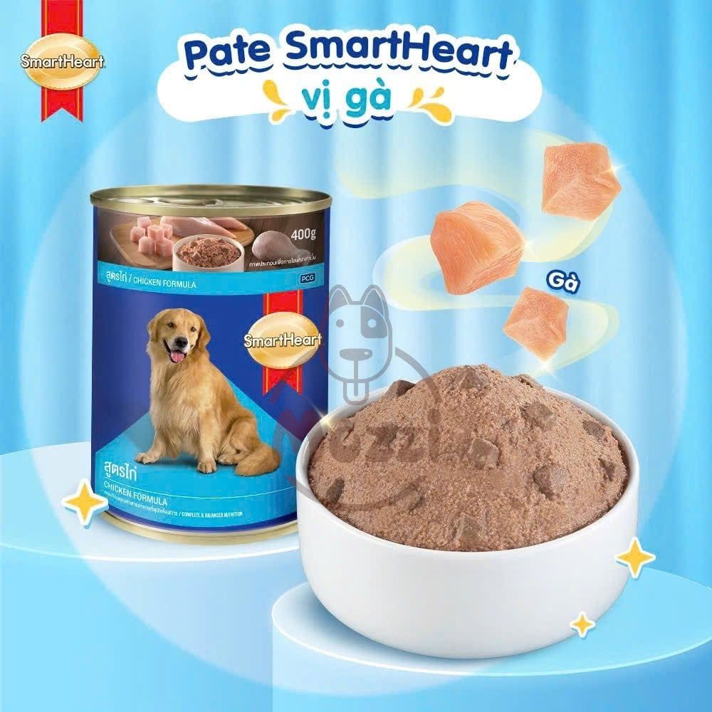 Pate cho chó SmartHeart lon 400gr dành cho chó trưởng thành