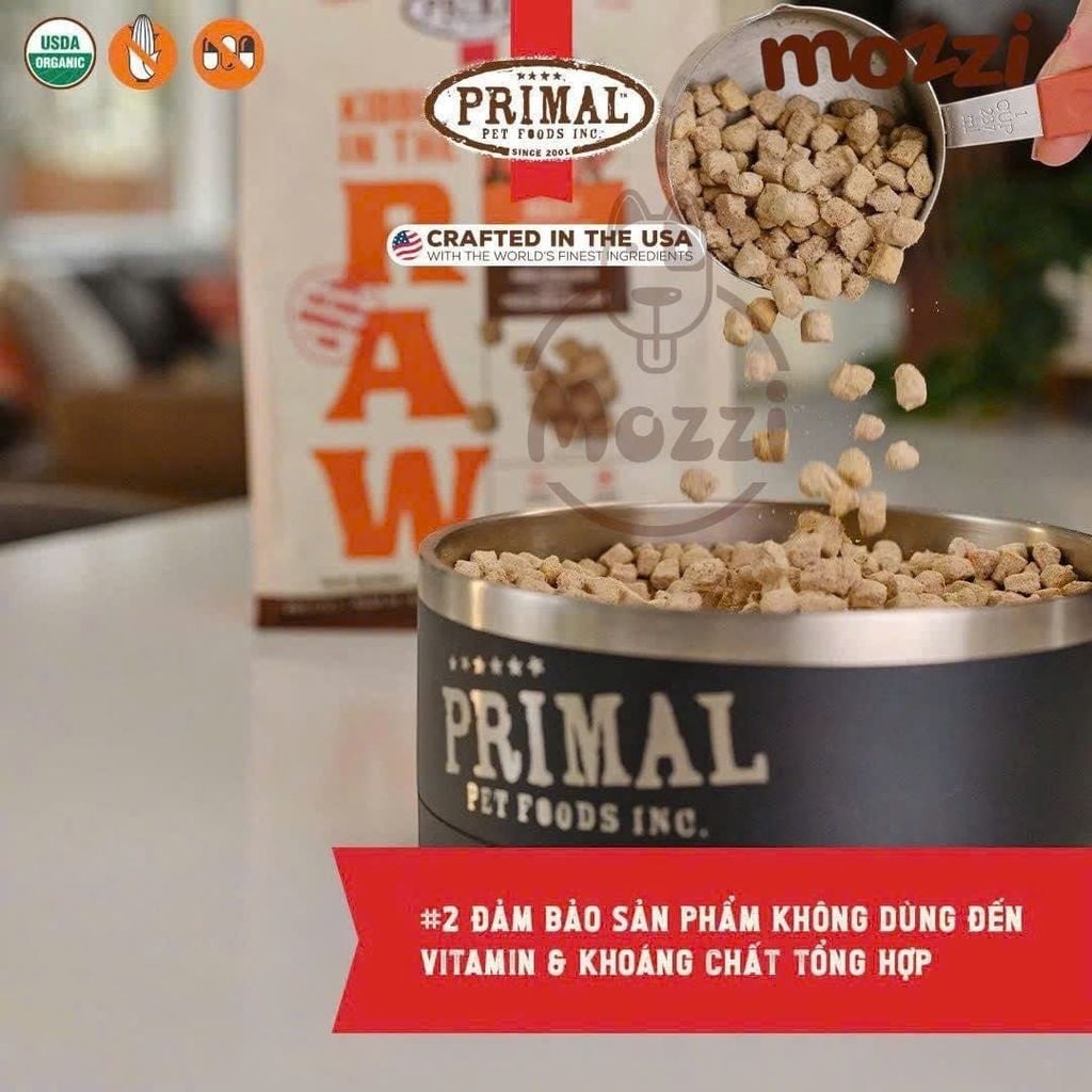 Thức ăn hạt Thịt sấy thăng hoa BARF Primal Raw Cao Cấp 680gr cho chó