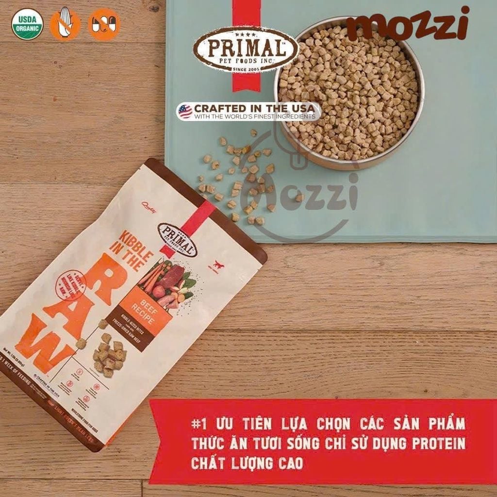 Thức ăn hạt Thịt sấy thăng hoa BARF Primal Raw Cao Cấp 680gr cho chó