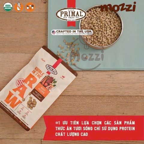  Thức ăn hạt Thịt sấy thăng hoa BARF Primal Raw Cao Cấp 680gr cho chó 