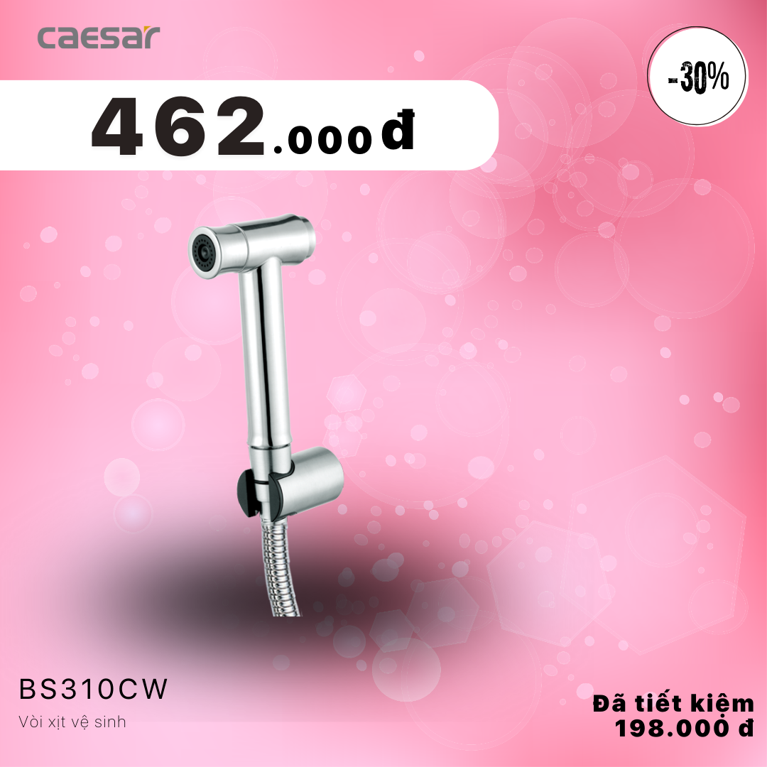  Khuyến mãi ưu đãi Vòi xịt vệ sinh - BS310CW 