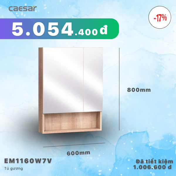 Khuyến mãi ưu đãi - Tủ gương Metis - EM1160W7V