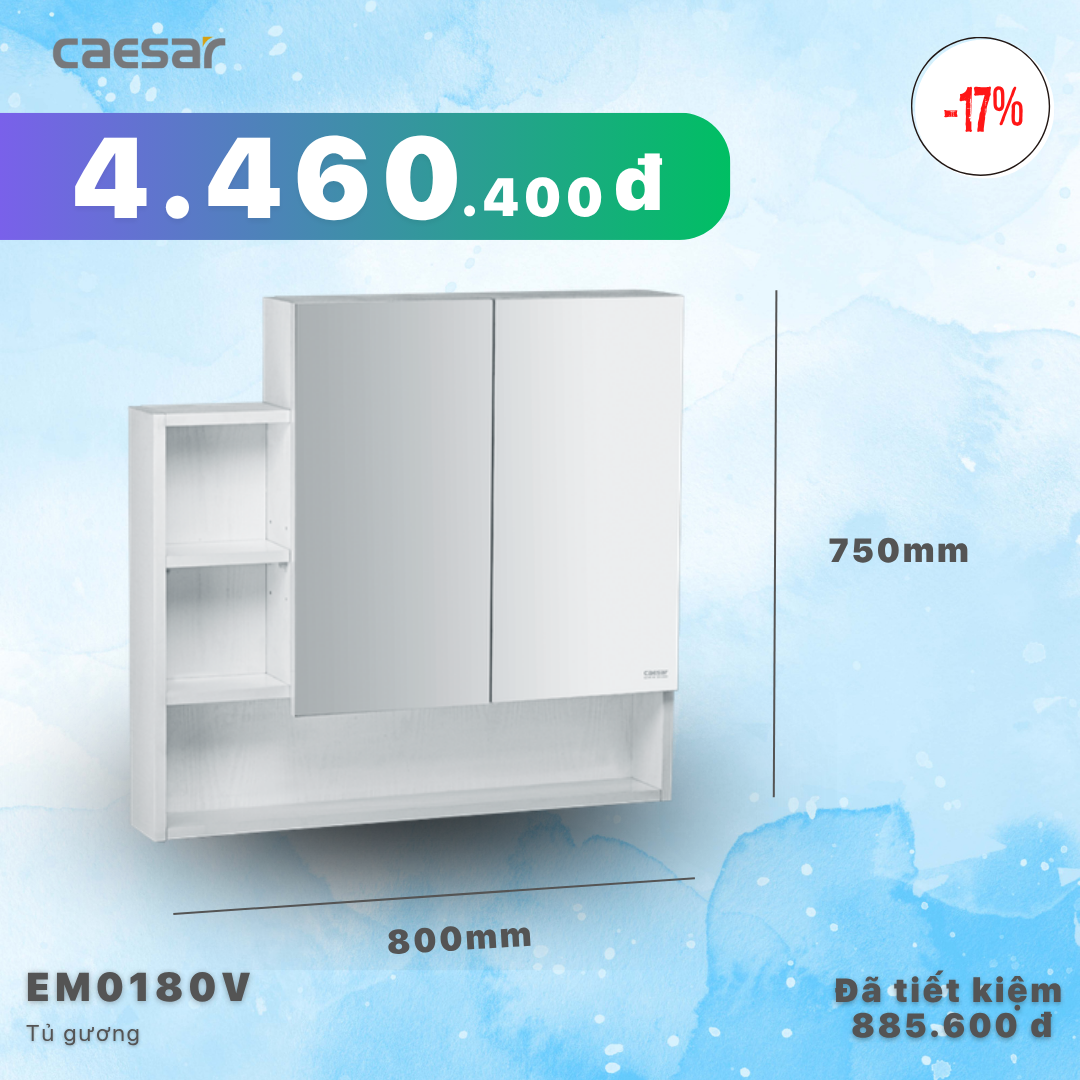  Khuyến mãi ưu đãi Tủ gương - EM0180V 