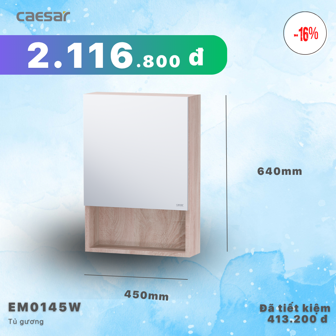  Khuyến mãi ưu đãi Tủ gương - EM0145W 